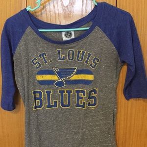 St. Louis Blues raglan baseball tee